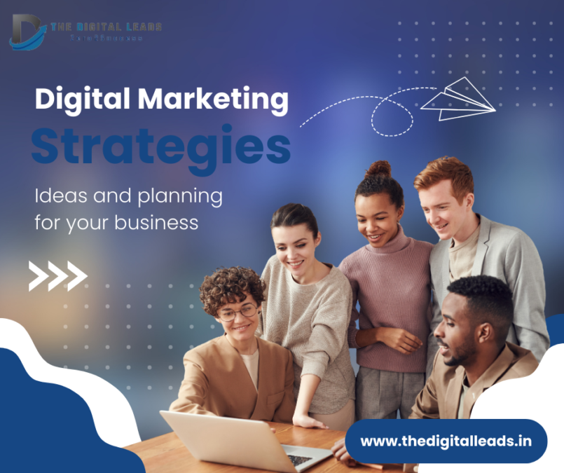 Blue and Yellow Digital Marketing Strategies Modern Facebook Post